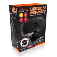 LOOK V PRIVACY MT4107 - Kamera internetowa USB FULL HD do telekonferencji i nauki zdalnej, zasłonka, gwint do statywu