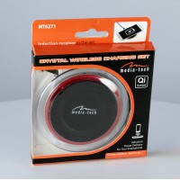 Cristal Wireless Charger Set - Bezprzewodowa ładowarka indukcyjna do smartfonów + odbiornik indukcyjny z micro USB