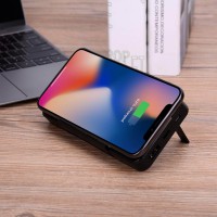 WIRELESS CHARGING POWERBANK MT6353 - Przenośne źródło energii z opcją ładowania bezprzewodowego, 10000 mAh, wyświetlacz, podpórka