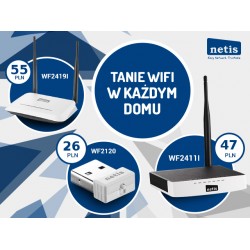 Jeszcze tańsze urządzenia Wi-Fi Netis