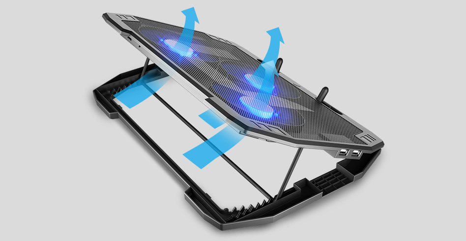 Podstawka Chłodząca Pod Laptopa Natec Oriole 15.6-17.3" Z 3 Wentylatorami, Podświetlenie, 2 USB NPL-1926