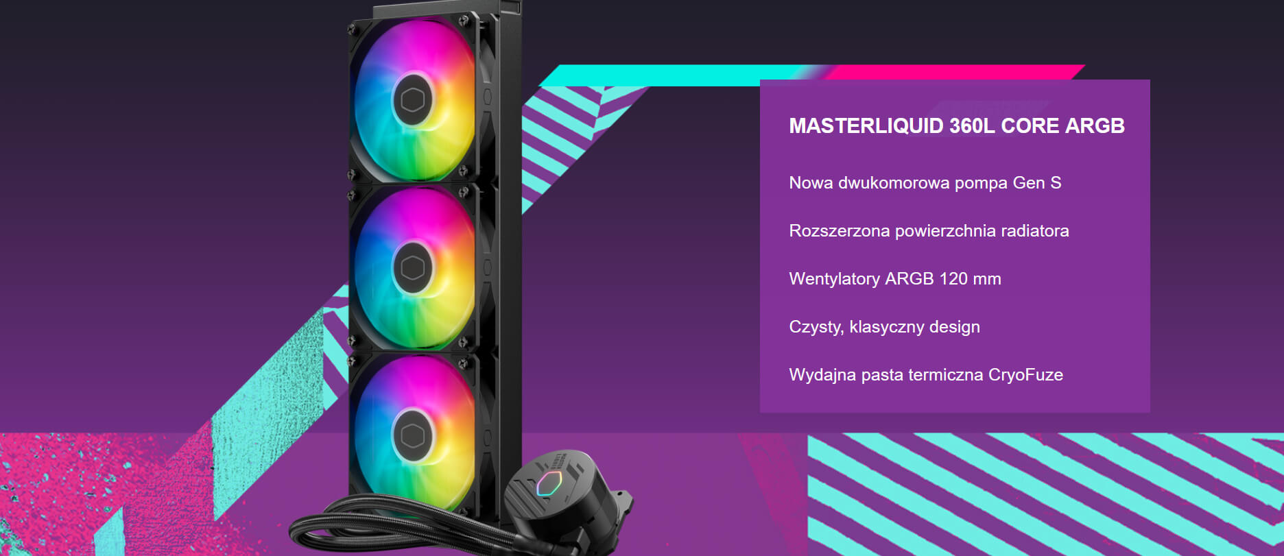 Chłodzenie Wodne Cooler Master Masterliquid 360l Core ARGB MLW-D36M-A18PZ-R1