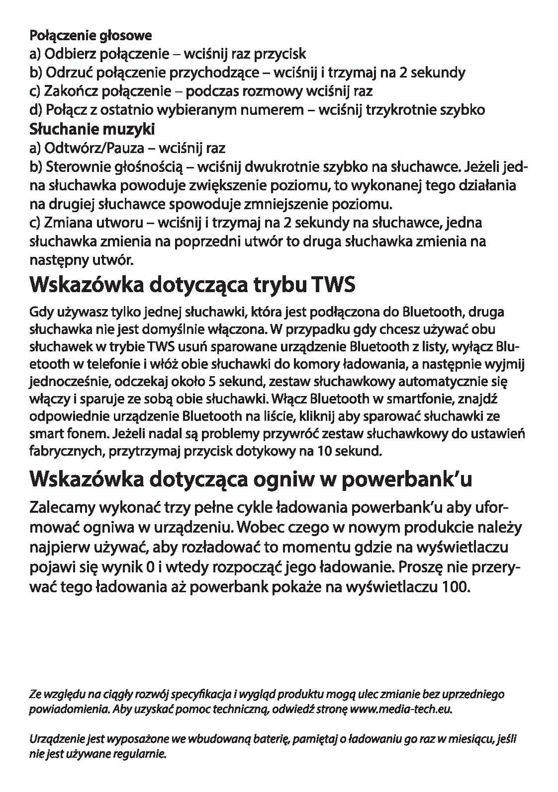 R-PHONES POWER MT3598 - Douszne słuchawki Bluetooth 5.0 TWS z powerbankiem dużej pojemności  3