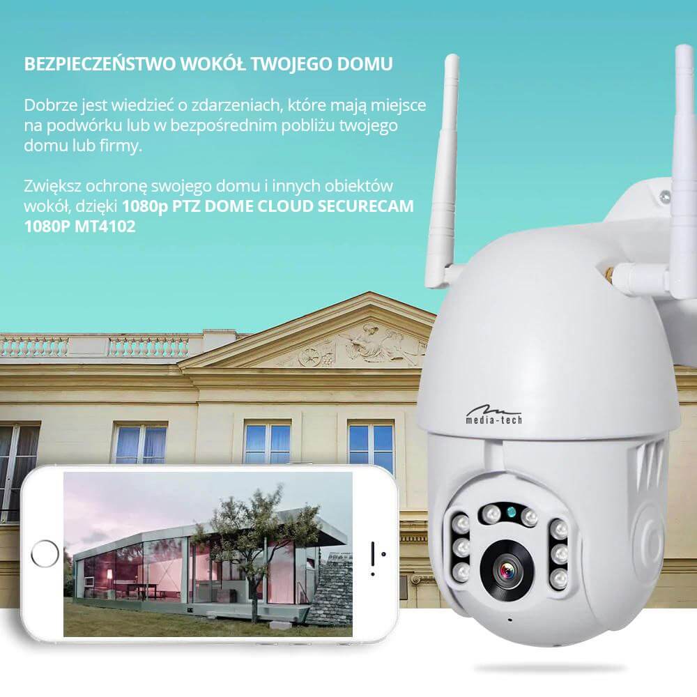 Kamera IP MT4102 PTZ Dome Cloud Securecam 1080p 1